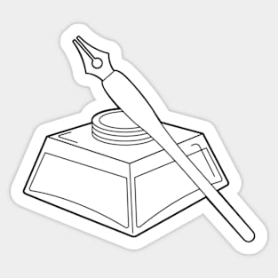 Pen and Ink Line Icon Sticker